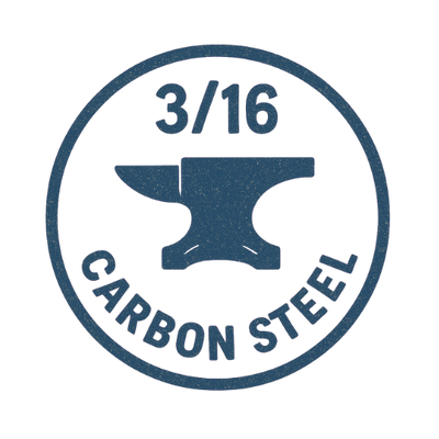 3/16 Carbon Steel Badge
