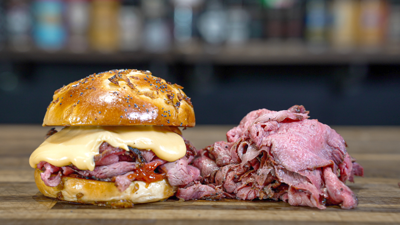 Smoked Beef & Cheddar Sandwich! 