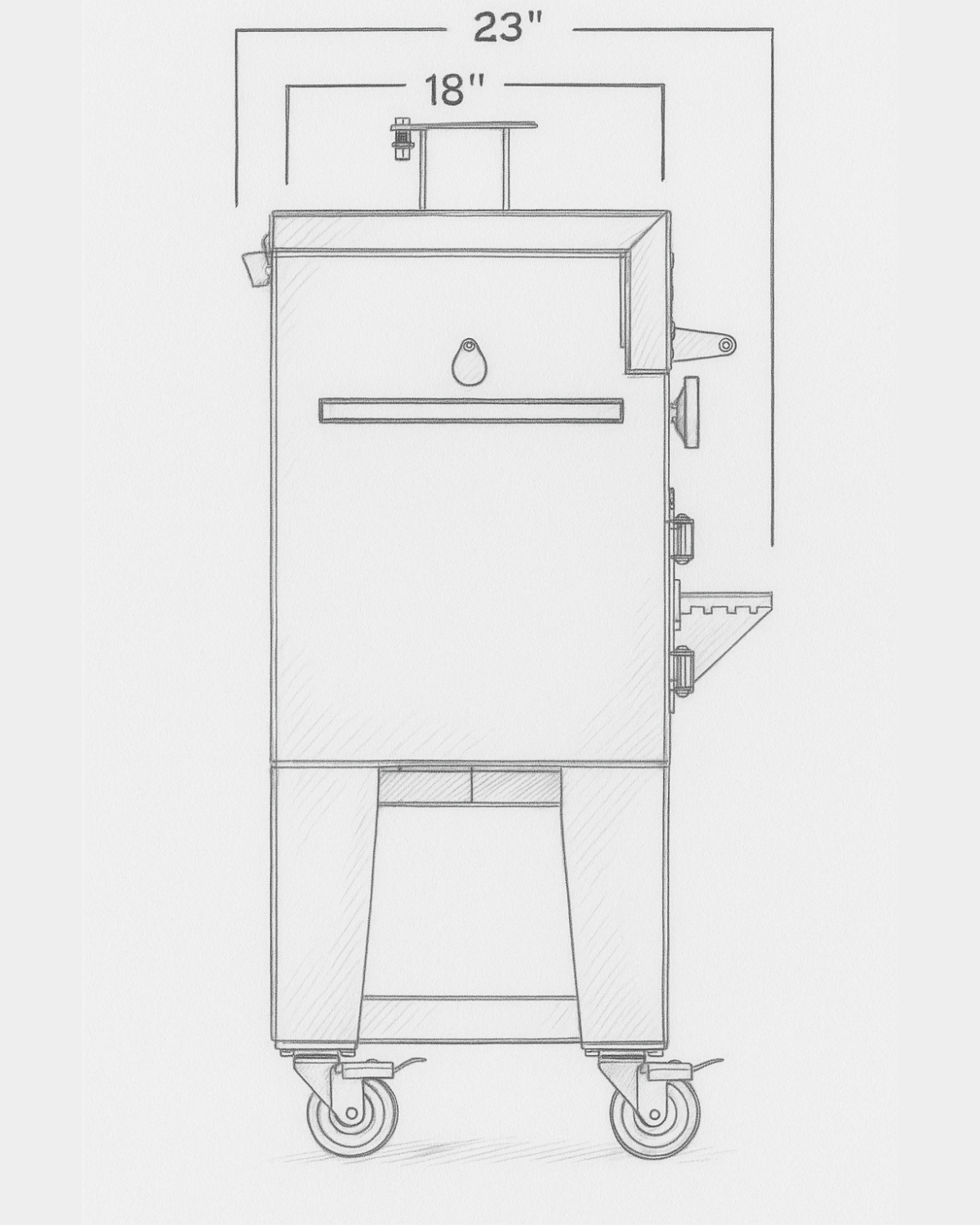Chud Box Technical Drawing Side