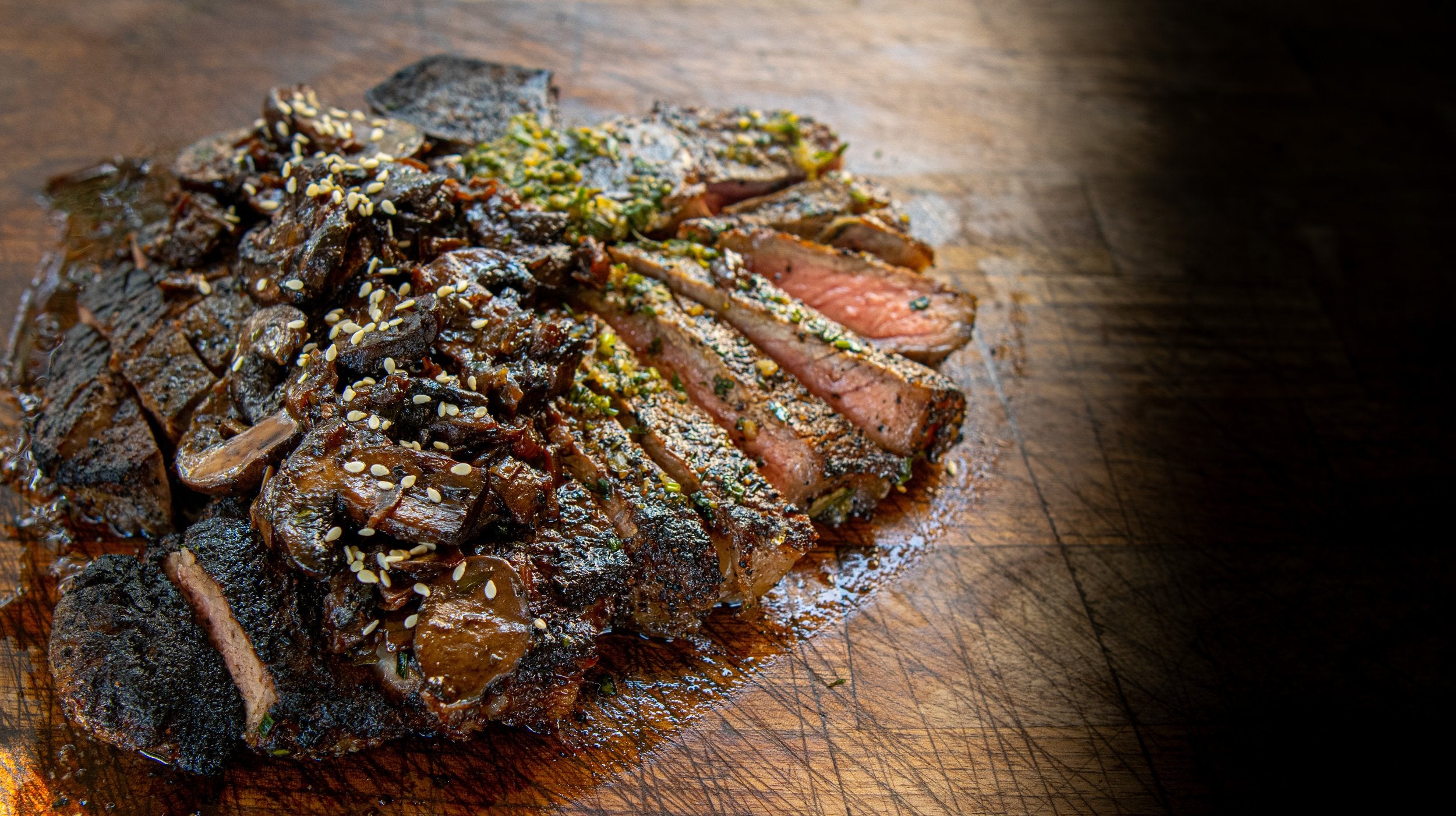 Porterhouse Steak with Mushrooms