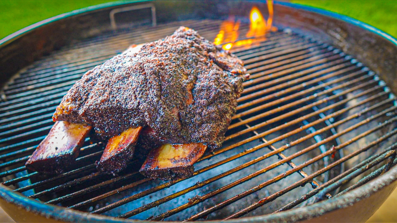 Beef ribs weber kettle hot sale